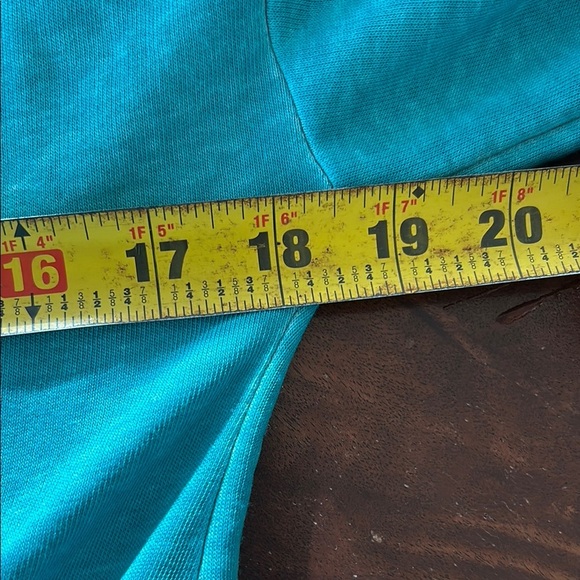 Time and Tru Teal Long Sleeve Sweatshirt Dress - Picture 6 of 7